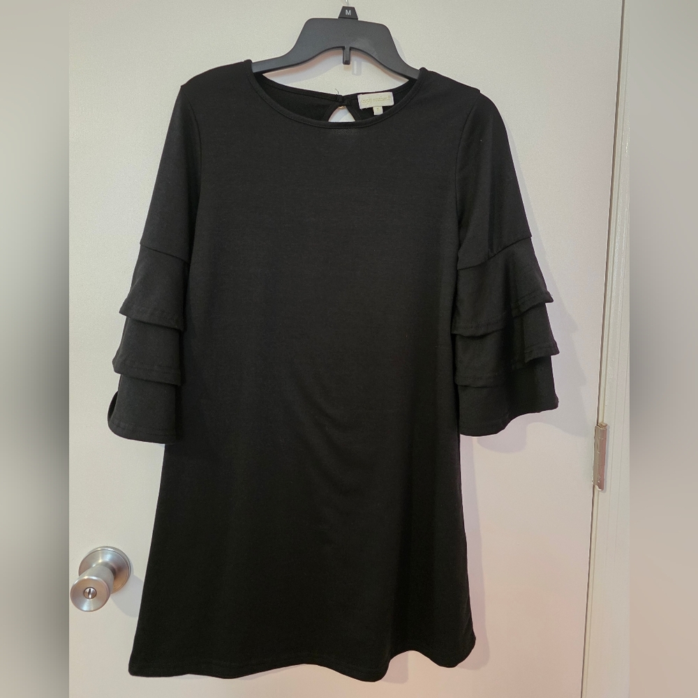 Simply Southern Black Long Sleeve Dress
